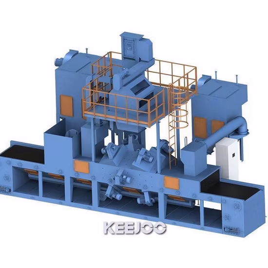 Wire Mesh Conveyor Shot Blast Equipment 4*120kg /Min